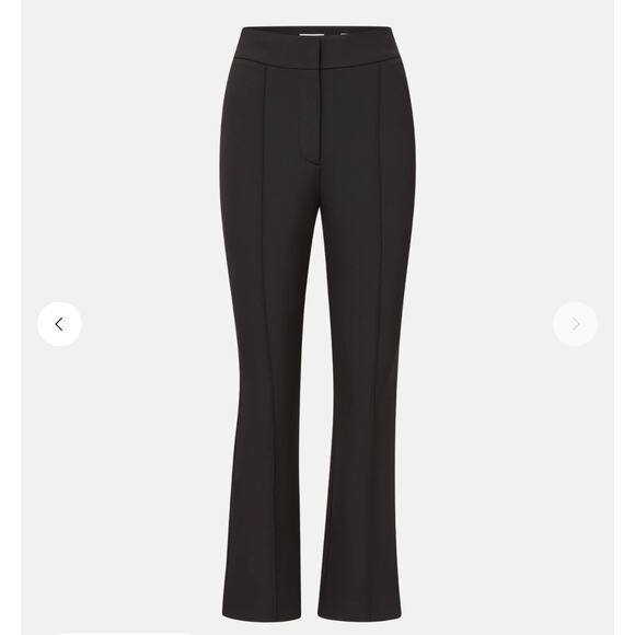Veronica Beard Pants - Veronica Beard  Jupiter Slim-Leg Pant size 4 Mid-Rise Front-Seam Trouser Black